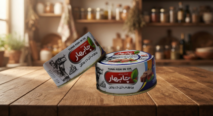 قوطی تن ماهی چابهار با ماهی زرده درجه‌یک